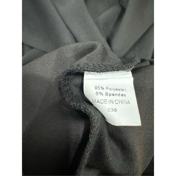 Phorttic Black Off The Shoulder V Neck Slit Midi Dress Party Cocktail - Picture 8 of 8